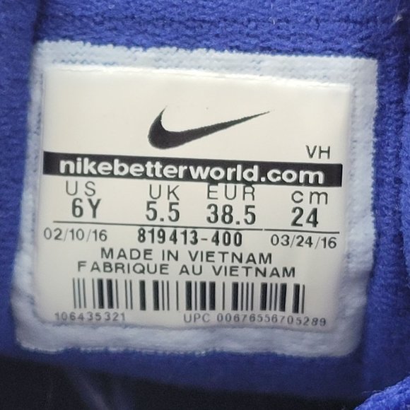 Nike Revolution 3 Youth Blue Running Shoes 819413-400 US Size 6Y - Picture 8 of 8